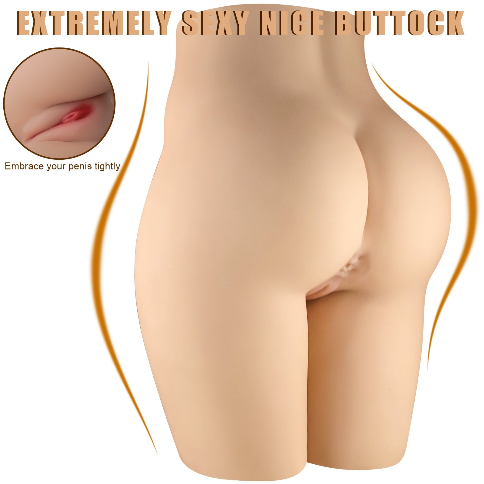 Annabel -1:1 Lifesize Sex Butt with Lifelike Vagina & Anus, 2 in 1 Doll Torso