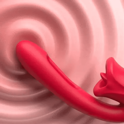 Mouth-Shaped Biting & Flapping Sucking G-Spot Dildo Vibrator