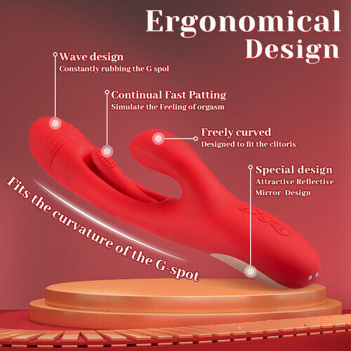 Ripple - 3 in 1 G-spot 7 Tongue-like Hollow Tapping Rabbit Vibrator