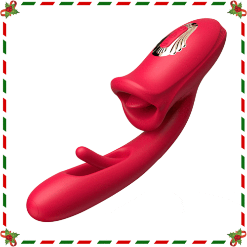 Mouth-Shaped Biting G Spot Soother with Vibration & Flapping