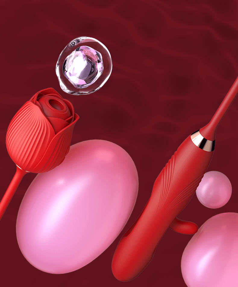 Rosalie Suction Rose Clit Stimulator with Tapping G-Spot Vibrator