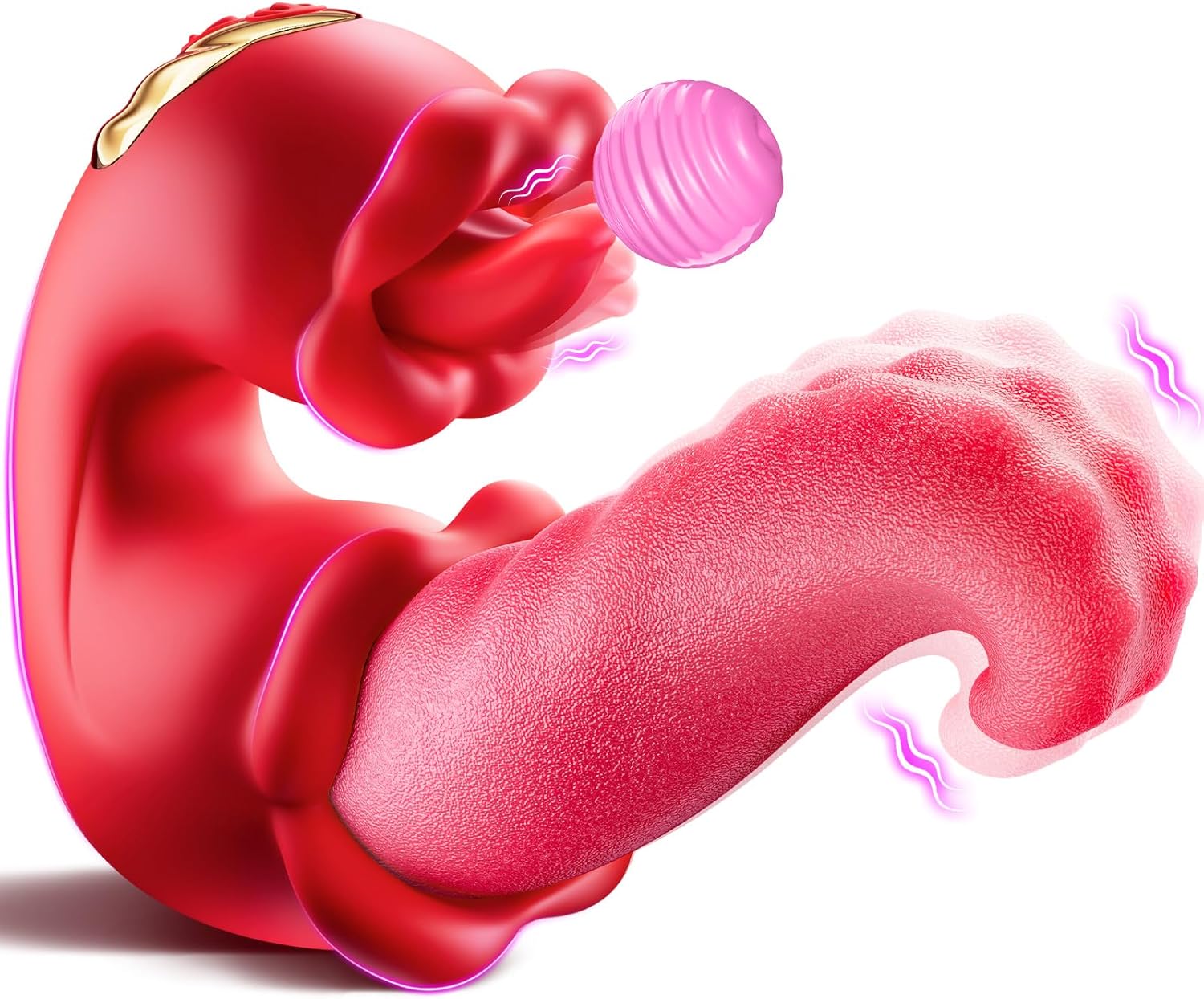 Medusa Twin Rose Thrusting G Spot Vibrator - Tongue Teasing & Vibrating