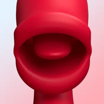 Mouth-Shaped Biting & Flapping Sucking G-Spot Dildo Vibrator