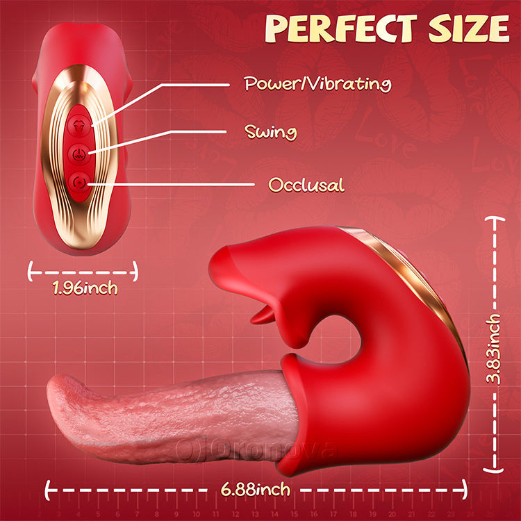 Newly Upgraded Medusa's Kiss G Spot Vibrator, Tongue Teasing Vibrator, 10 Modes with Biting &Licking &Swinging &Vibrating