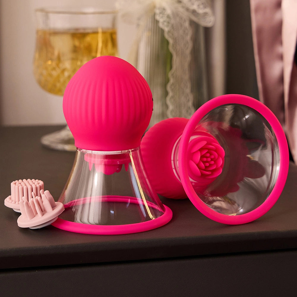 Lotus Pulse- App Controlled Nipple Toys-Rotation, Vibration & Suction