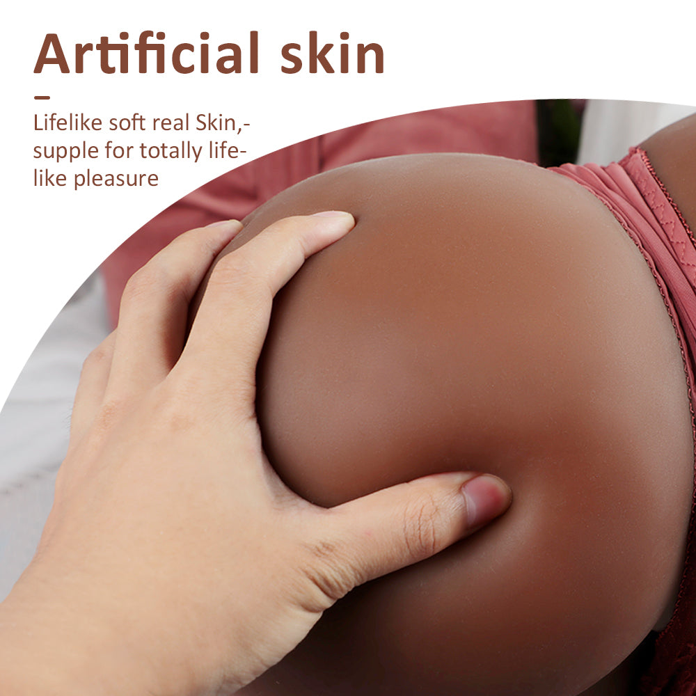 Huge - 10.8KG Sex Butt with Lifelike Vagina & Anus, 2 in 1 Doll Torso (Coffee & Flesh)