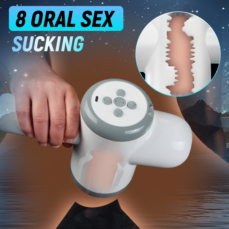 Automatic Lubrication 8 Thrusting & Sucking Handheld Male Stroker