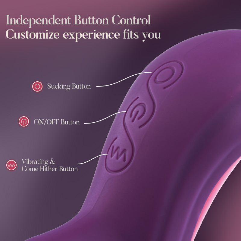 MiraMystique Vibration & Come-Hither Motion G-spot and Clitoral Suction Vibrators