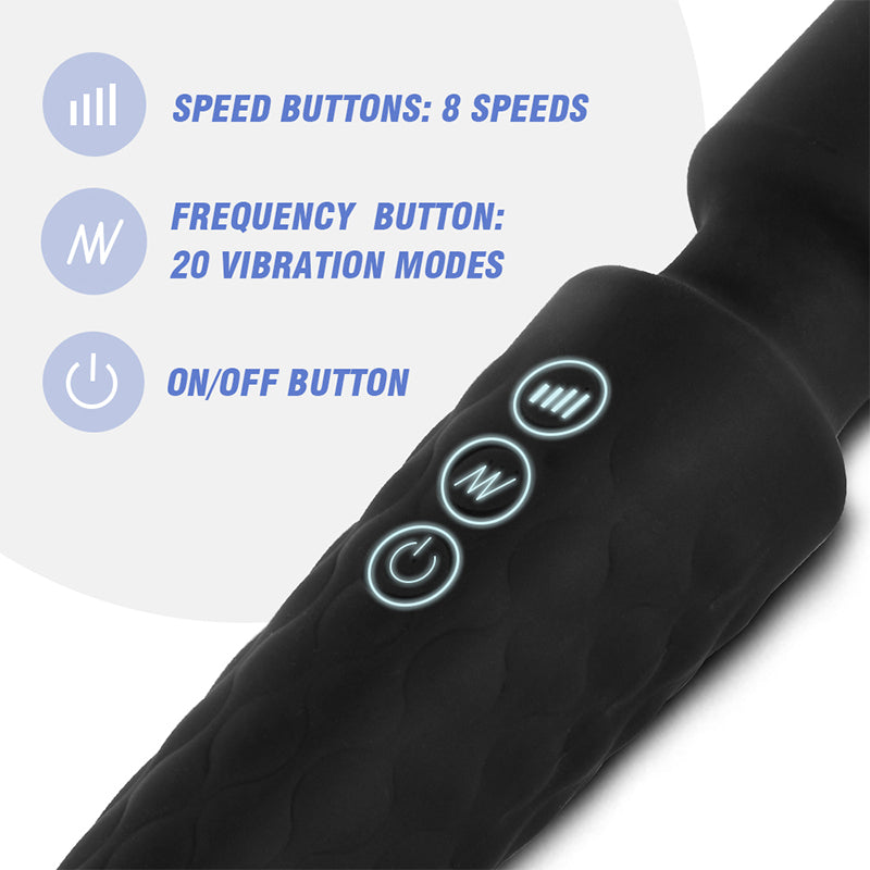 8 Speeds 20 Frequencies Vibrating AV Clitoral G-Spot Massager