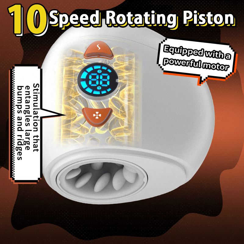 Explorer - Electric Rotating Male Stroker with Piston Thrusting, Glans Vibration & Testicle Massage