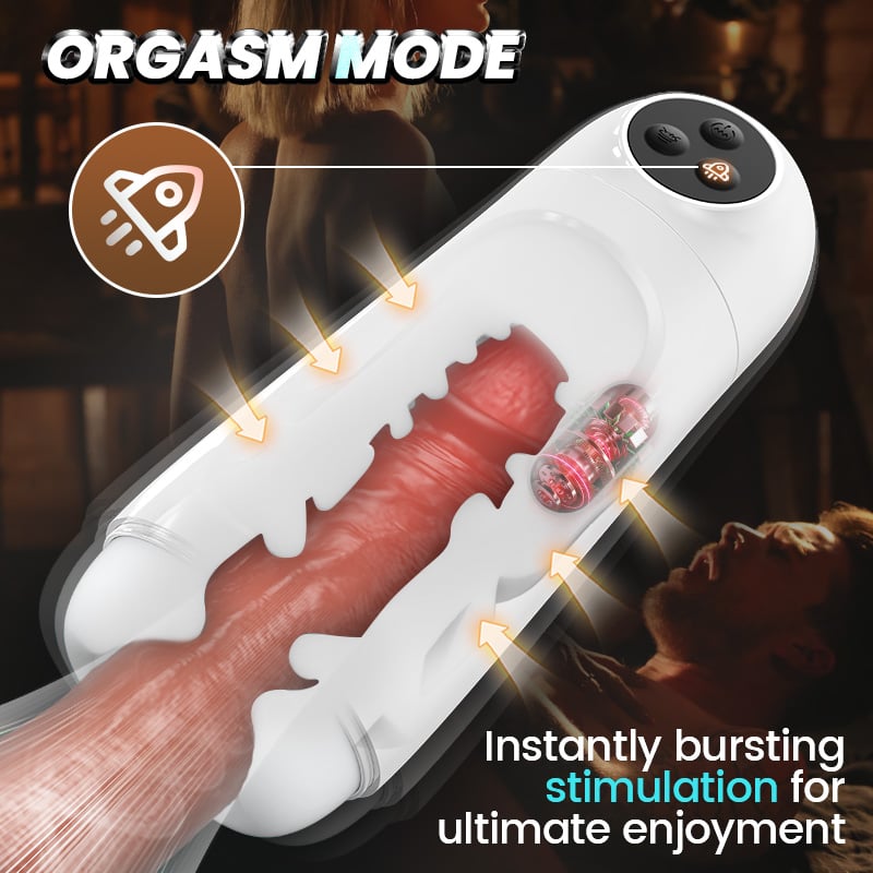 Baymax APP-Controlled Dual-Suction & Vibration Masturbator One-button Activation