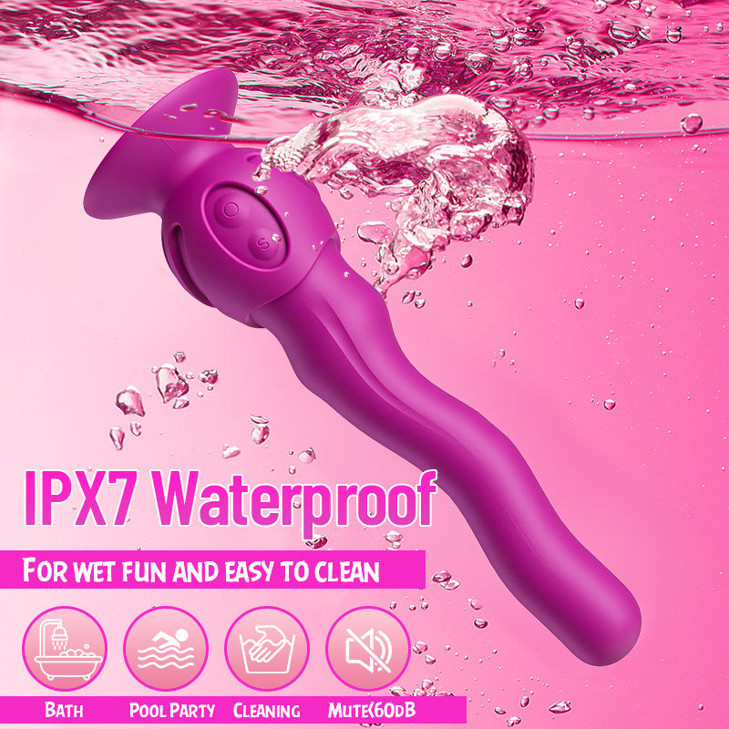 New Wriggling Technology Vibrator  With Detachable Suction Cup