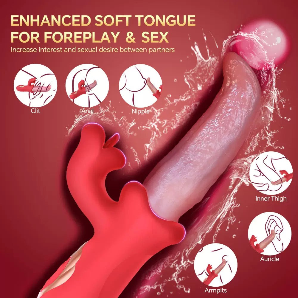 【Ultra Realistic】Vesper - Deep Wriggle Prolonged Pleasure Licking Swing Tongue Vibrators for Female Couples Games