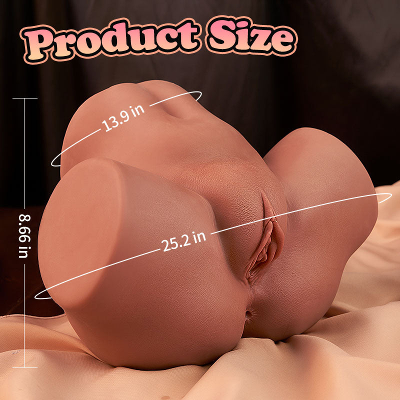 Sara Harlow - 6.4 lbs Brown Sex Doll Ass – TPE Pocket Pussy with Soft BBW Butt, Tight Vagina & Anal Realistic Butt