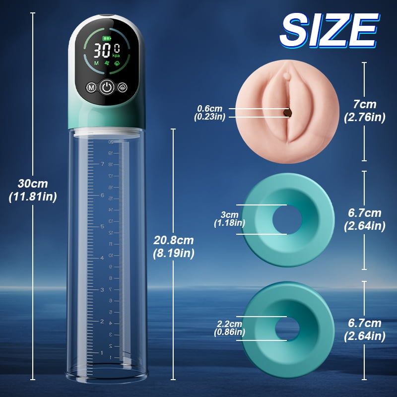 Electric Penis Pump with mini Pocket Pussy 2 in 1 Vacuum Pump for ED Treatment with 5 Suction Modes
