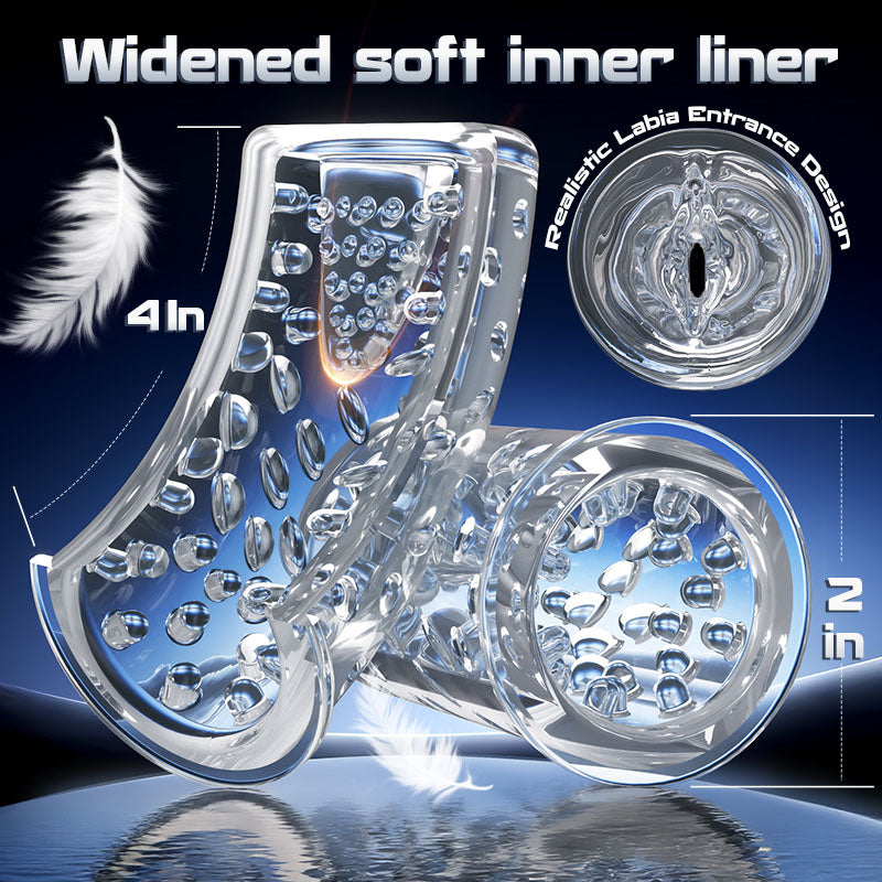 【Free lube!】Nymph -  9 Rotating & 4 Suction & Licking Pocket Pussy One-Touch Boost Automatic Male Stroker