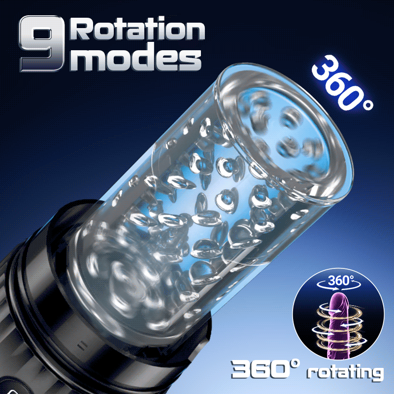 【Free lube!】Nymph -  9 Rotating & 4 Suction & Licking Pocket Pussy One-Touch Boost Automatic Male Stroker