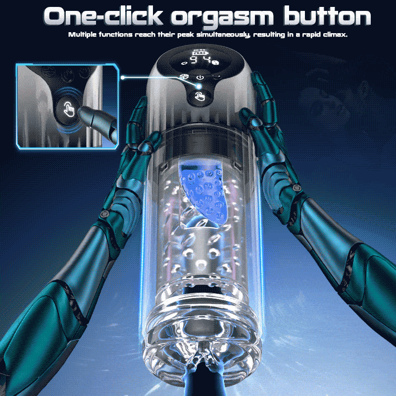 【Free lube!】Nymph -  9 Rotating & 4 Suction & Licking Pocket Pussy One-Touch Boost Automatic Male Stroker