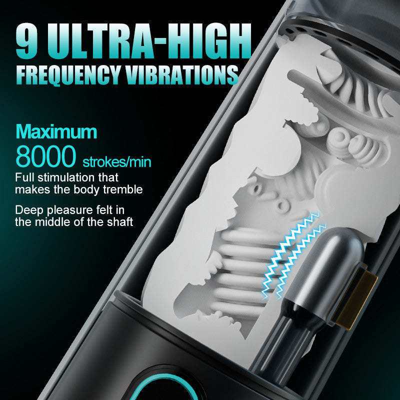 【Suck You Hollow】Bliss - 9 Suction Modes & Powerful Vibration 2.8x Wide Sleeve Electric Male Stroker