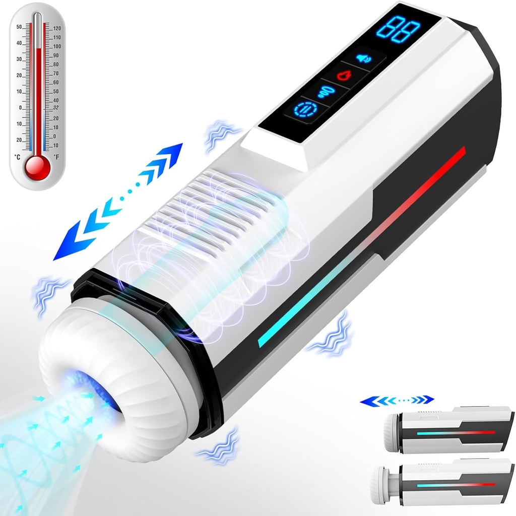 7 Vibrating & 5 Sucking Thrusting LCD Display Automatic Male Masturbator