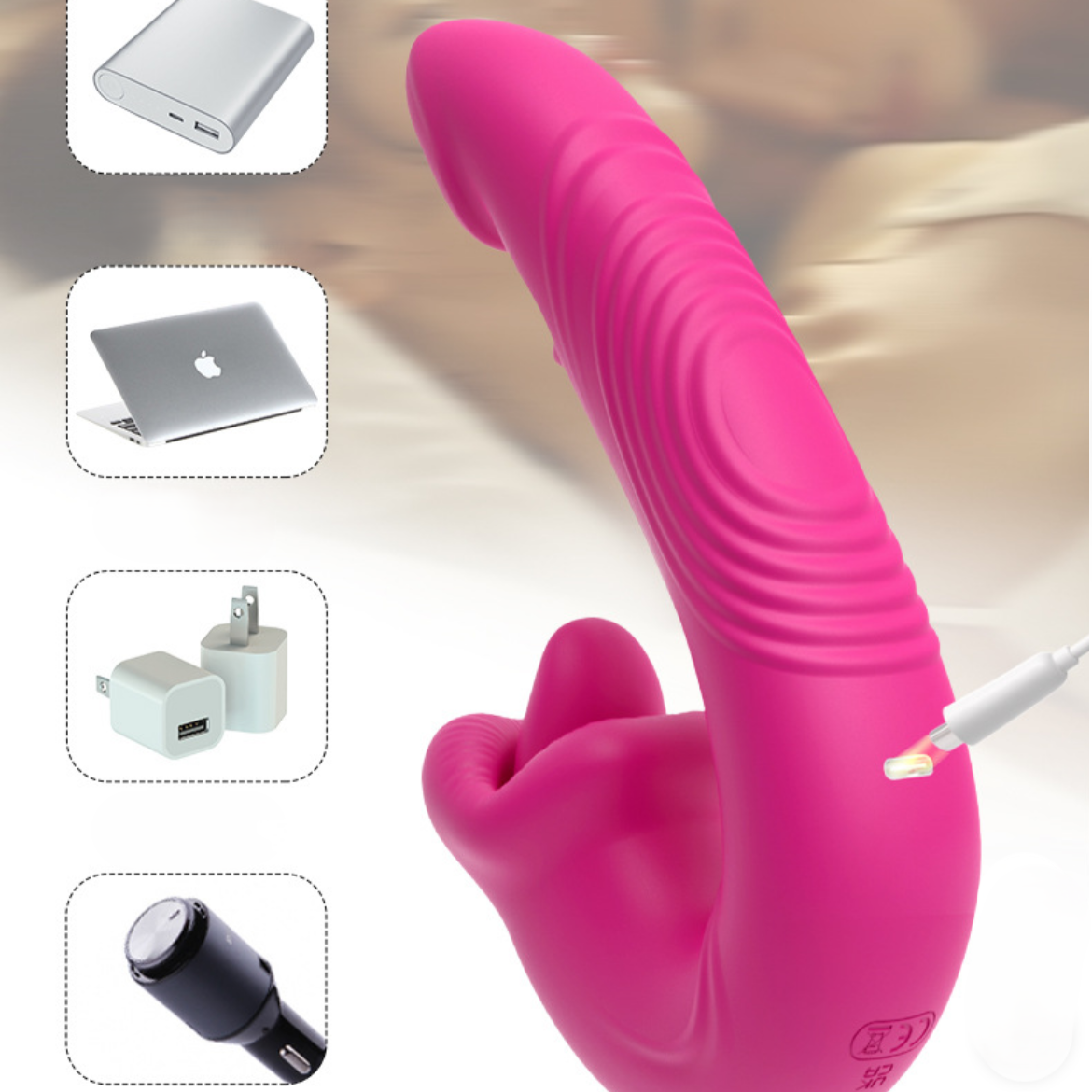 Gentle Fang-Dual-Tongue Licking Vibrator