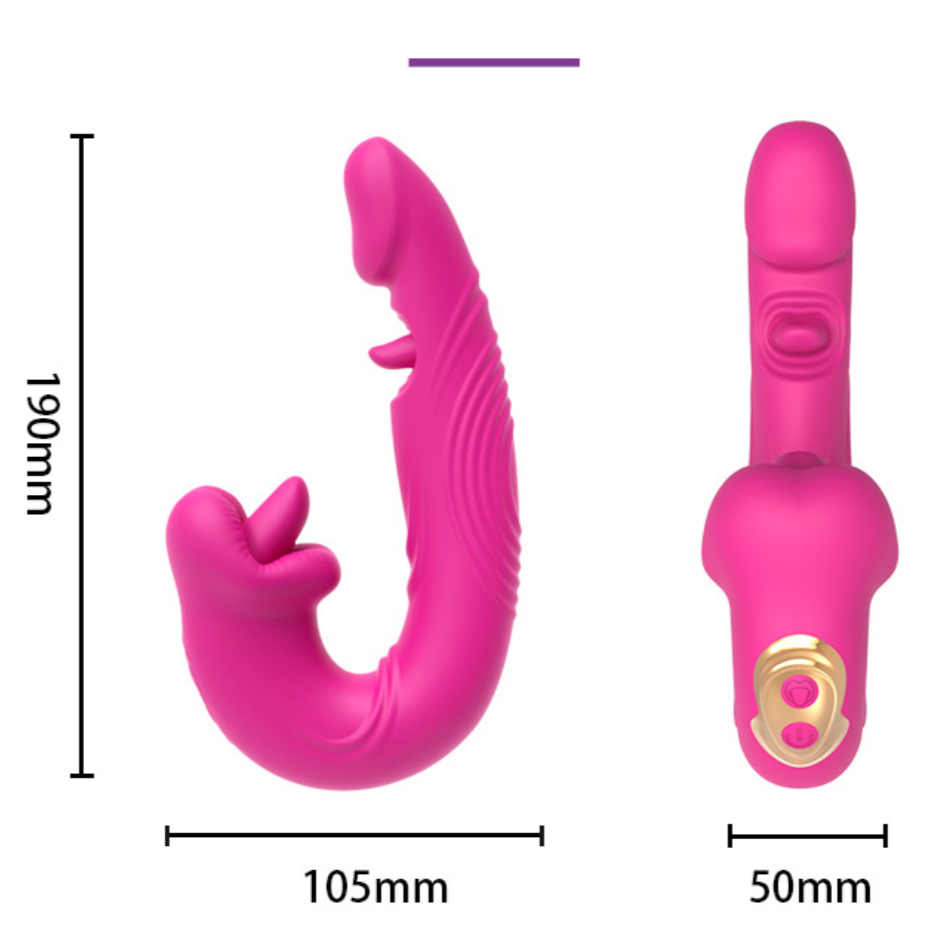 Gentle Fang-Dual-Tongue Licking Vibrator