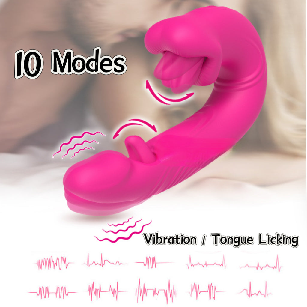 Gentle Fang-Dual-Tongue Licking Vibrator