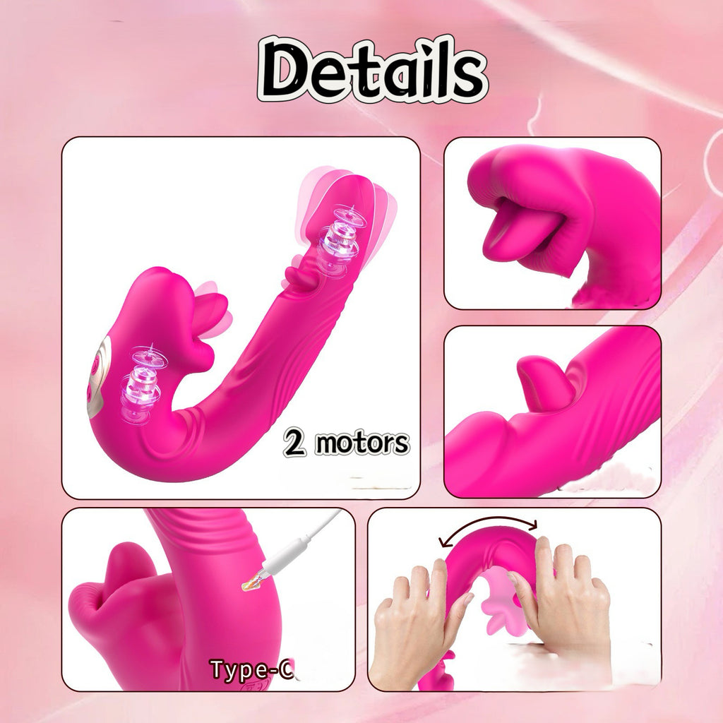 Gentle Fang-Dual-Tongue Licking Vibrator