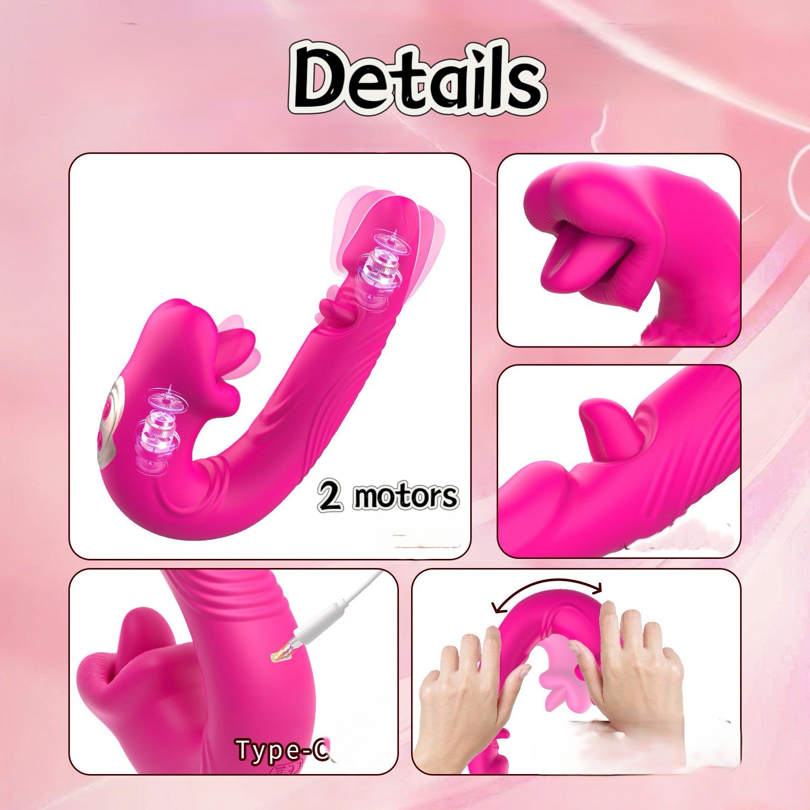 Gentle Fang-Dual-Tongue Licking Vibrator