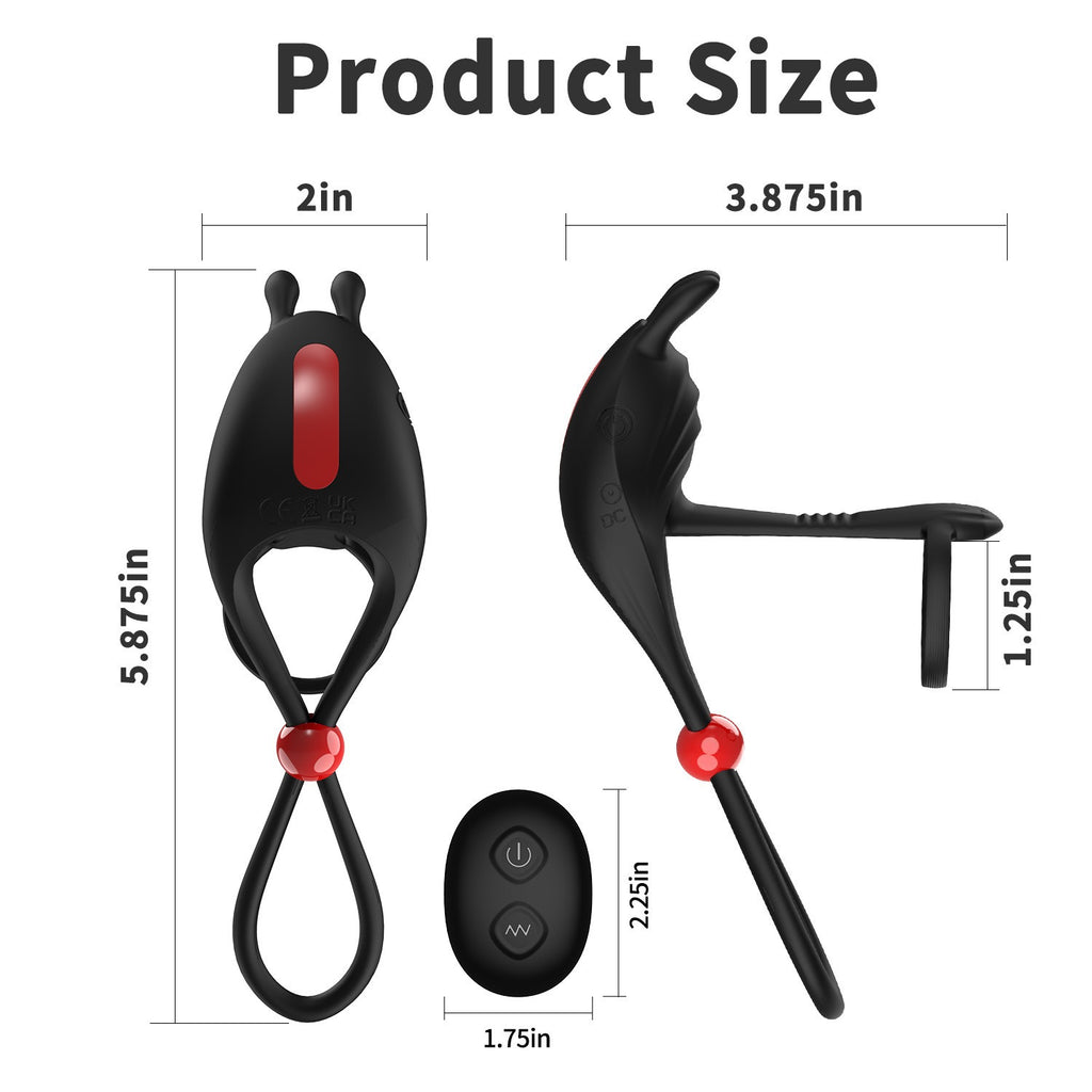 4-in-1 Ultimate Rabbit Clitoris Vibrating Cock Ring for Couple