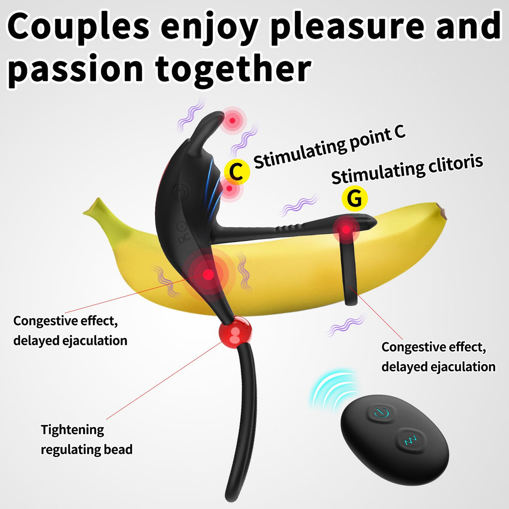 4-in-1 Ultimate Rabbit Clitoris Vibrating Cock Ring for Couple