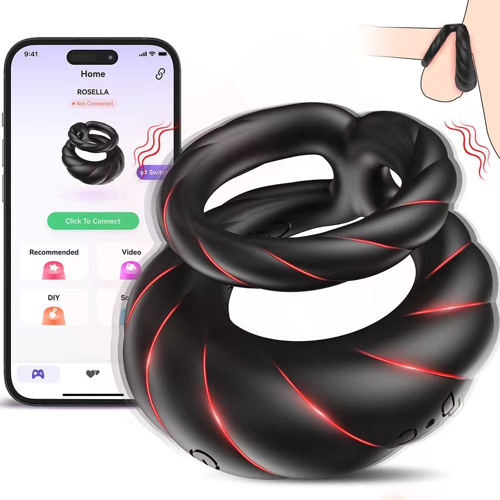Mighty Grip - 10 Frequency Vibration Dual Limitation Silicone Penis Ring
