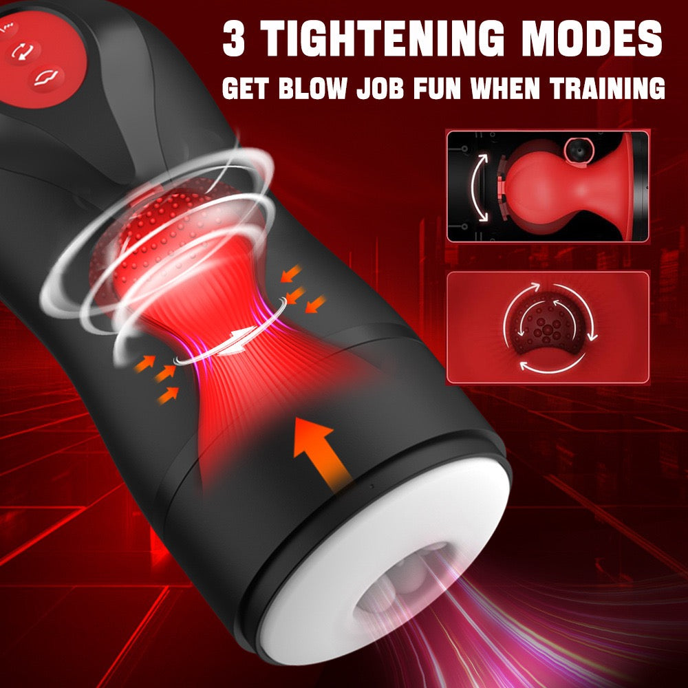 3-in-1 Glans Massage Trainer | 3 Rotation, 5 Suction & 10 Vibration