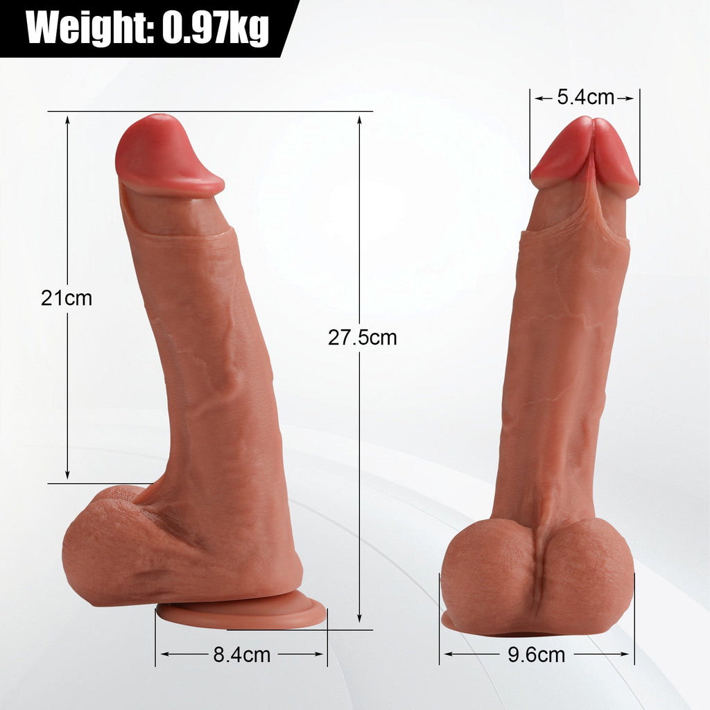 Ron-27.5cm Realistic Ultra Big Dildo with Suction Cup