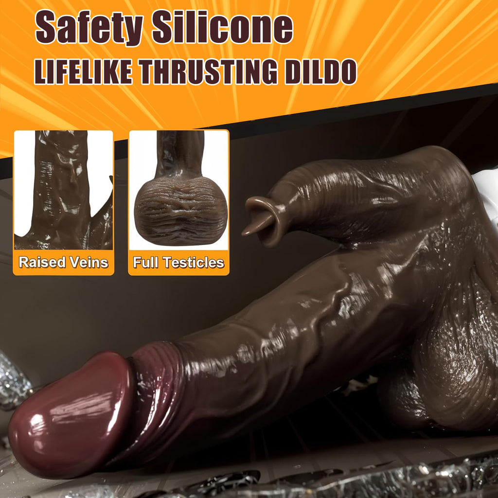 Silky Licker - Heated Thrusting & Vibrating Dildo Machine
