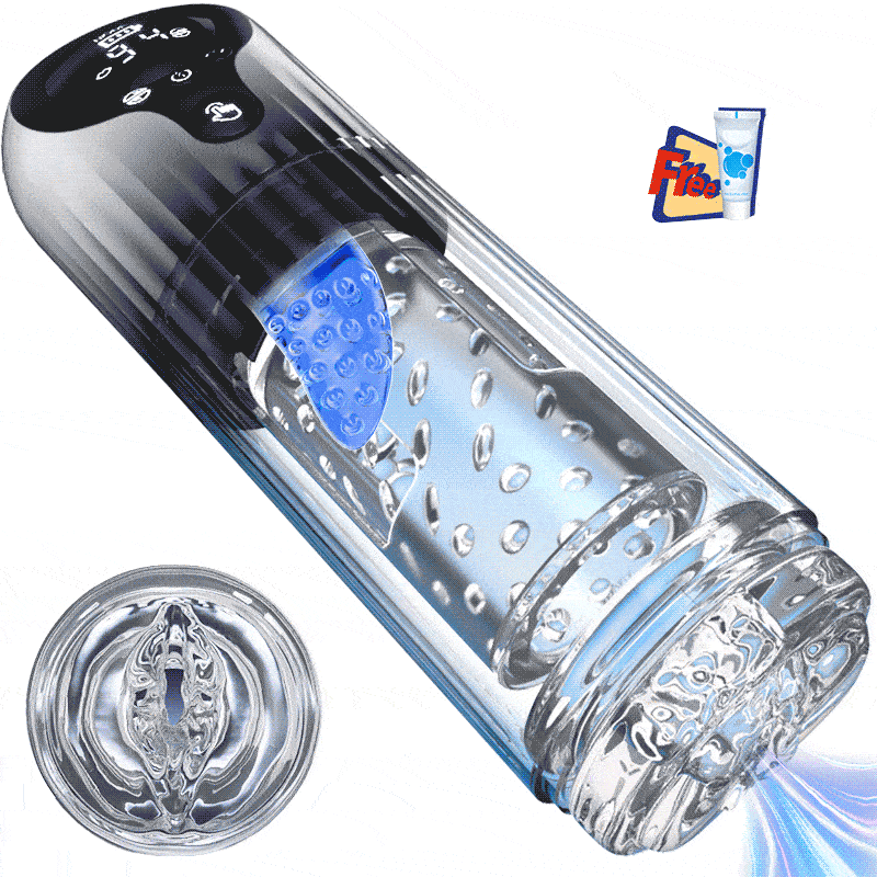 【Free lube!】Nymph -  9 Rotating & 4 Suction & Licking Pocket Pussy One-Touch Boost Automatic Male Stroker