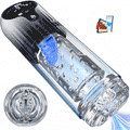 【Free lube!】Nymph -  9 Rotating & 4 Suction & Licking Pocket Pussy One-Touch Boost Automatic Male Stroker