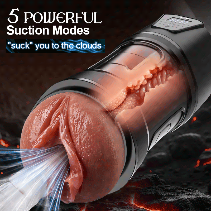 【Plump Everting Mature Pussy】Challenger - 10 Vibrations, 5 Suctions, Ultra-Realistic Vagina, Simulated Masturbator