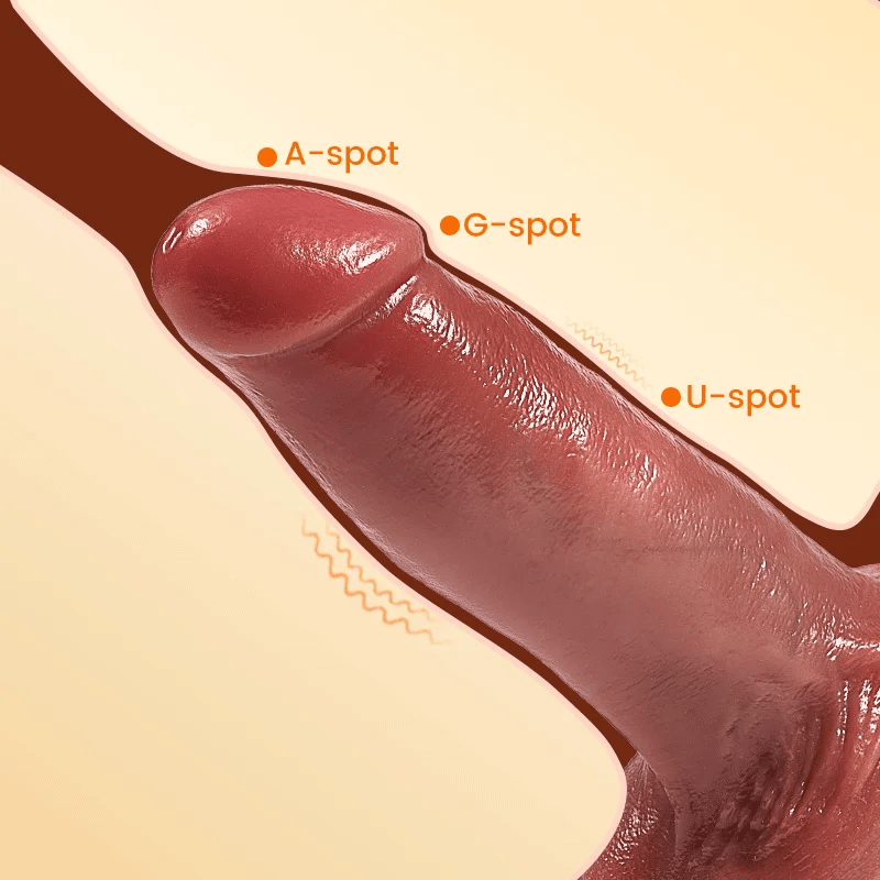 9.84 IN Huge Thick Dildo Heating& Vibrating&Thrusting Remote Control Dildo with Strong Suction Cup