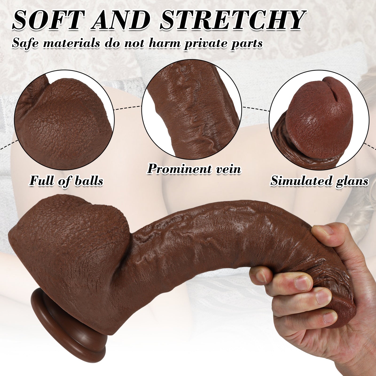 US Cliff-11.02IN Strong Suction Cup Dildo