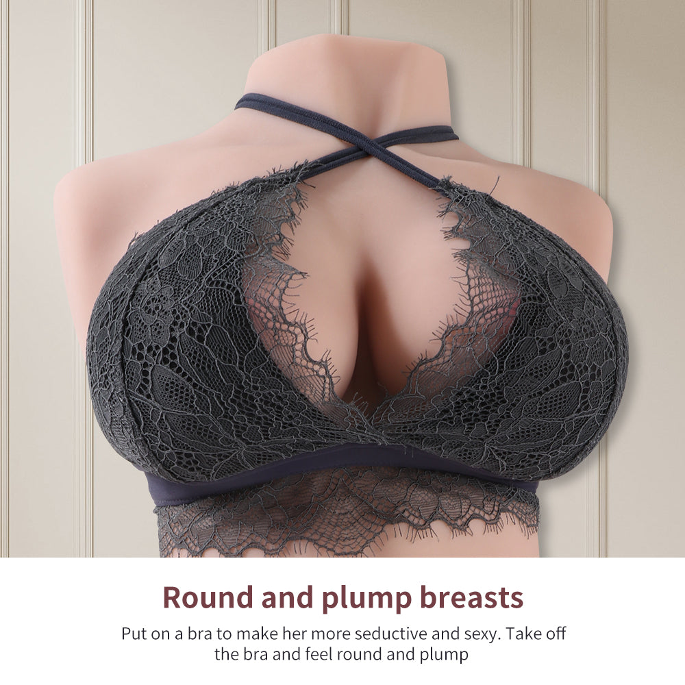 Jessie -14.98 LB, Breast 24.4 IN& HIPS 11.02 IN, 3 in 1 Doll Torso with Soft Boobs, Lifelike Vagina & Anus