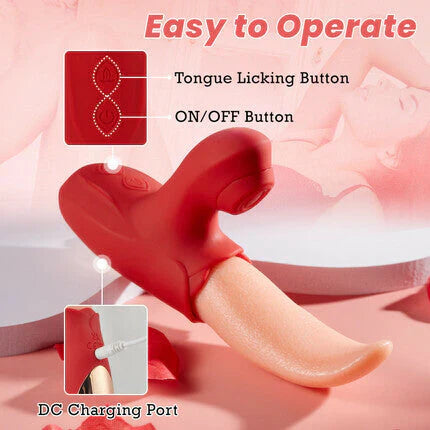 Licker - Flapping & Sucking Tongue Vibrator with 10 Vibration Modes