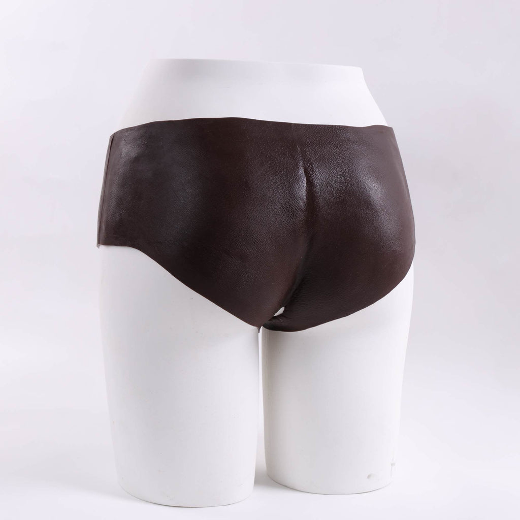 BaronA-Realistic Strap On Dildo,  2 in 1 with Asshole Opening & Insertable 6.5IN Solid Dick(Coffee)