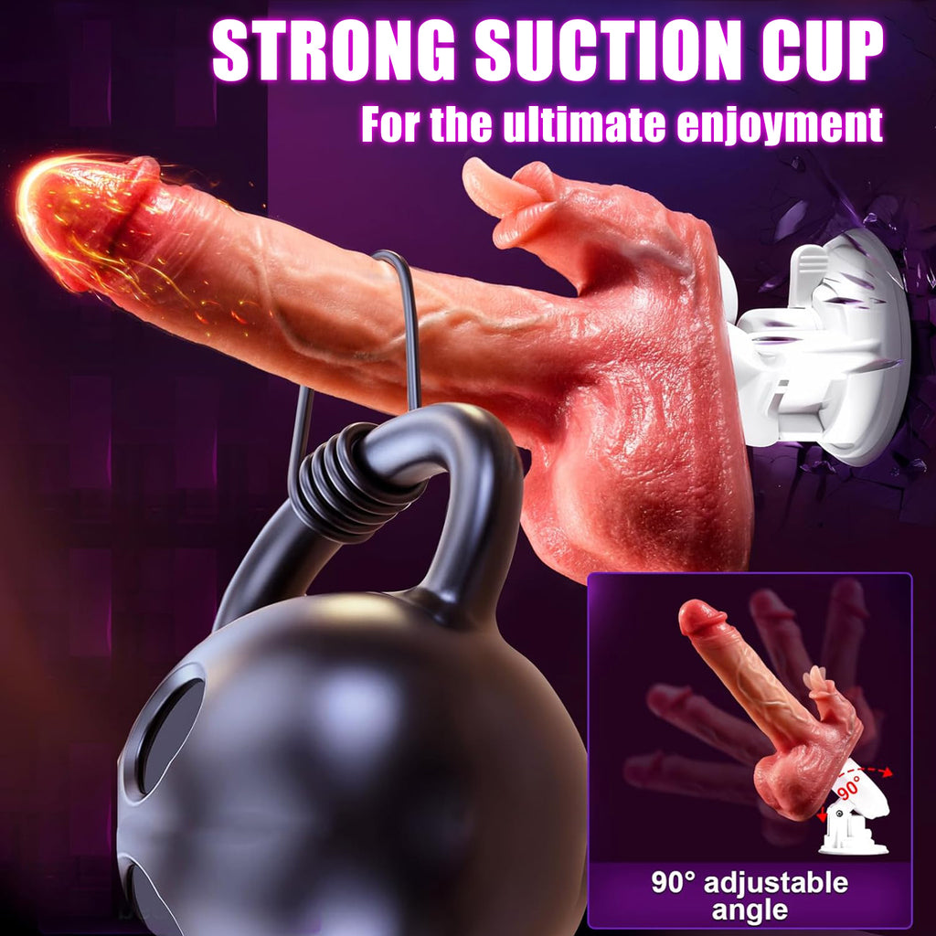 Silky Licker - Heated Thrusting & Vibrating Dildo Machine