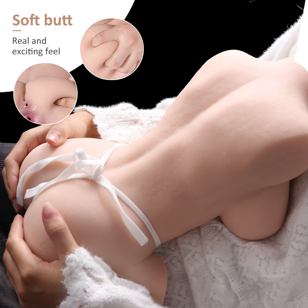 Jessie -14.98 LB, Breast 24.4 IN& HIPS 11.02 IN, 3 in 1 Doll Torso with Soft Boobs, Lifelike Vagina & Anus