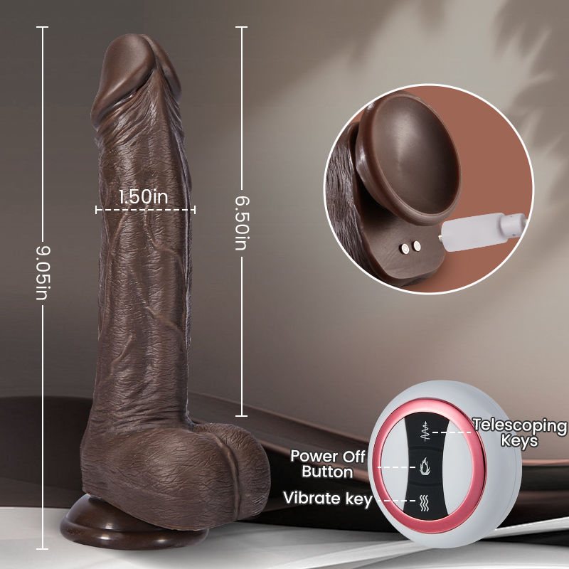 Wilson - 8.7 Inch Remote Control 5 Thrusting 10 Vibrating Dildo