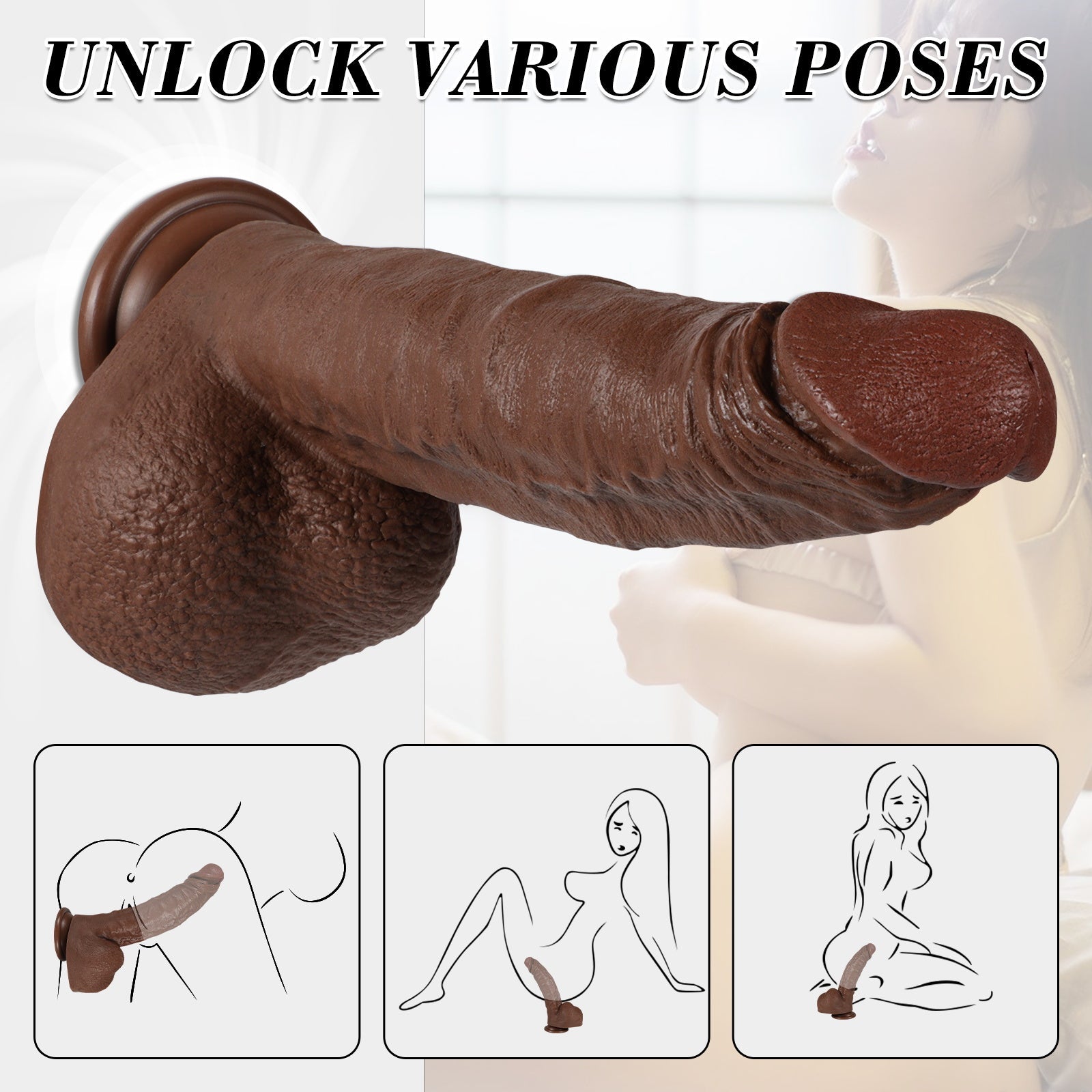 US Cliff-11.02IN Strong Suction Cup Dildo