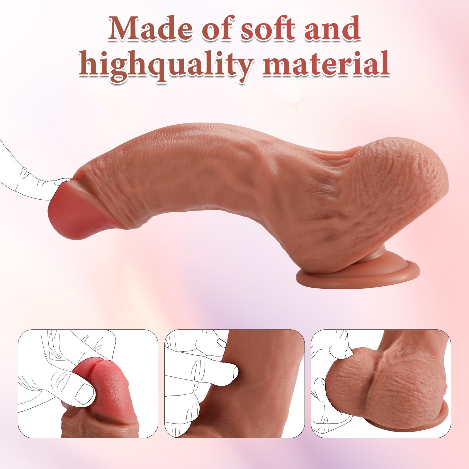 Clipper-28cm Big Thick Dildo with Strong Suction Cup