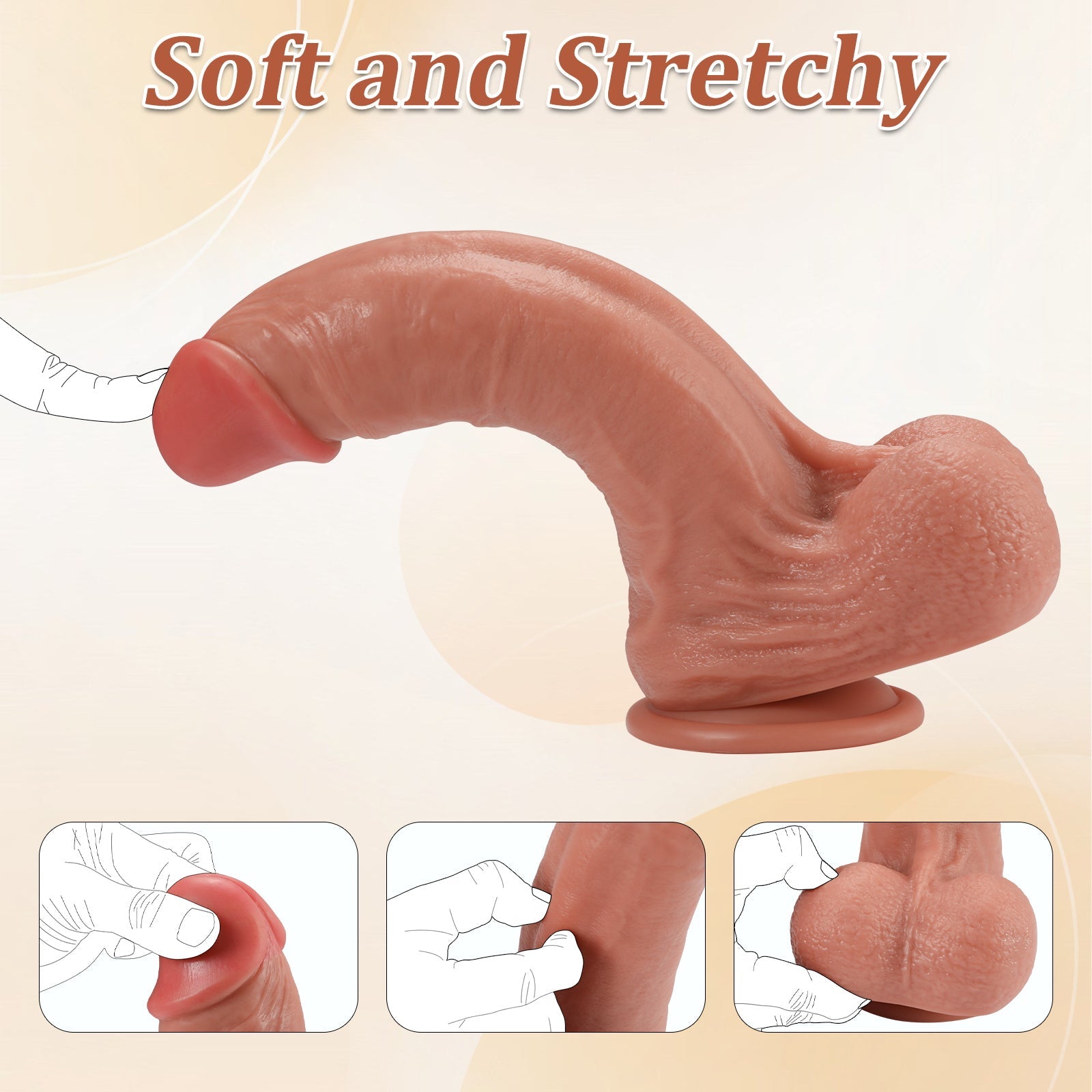 Rust-27CM Strong Suction Cup Dildo