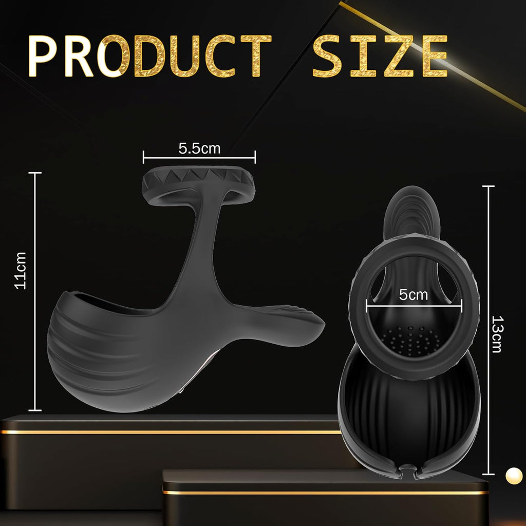 10 Modes Vibrating Cock Ring with APP Control Testicles Vibrator